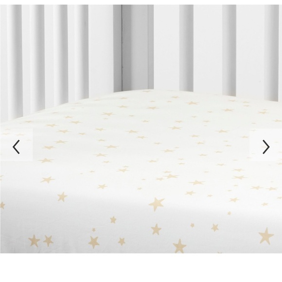 POTTERY BARN KIDS EMILY & MERITT SCATTERED STARS GOLD & IVORY STANDARD BABY CRIB - Picture 1 of 5